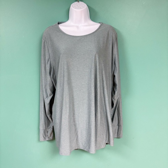 We Wander Light Turquoise Audrina Performance Criss Cross Back Workout Top 2X - Picture 2 of 8